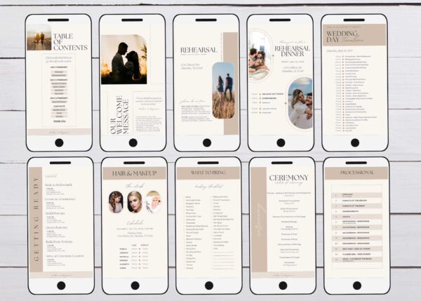 Mobile Wedding Itinerary