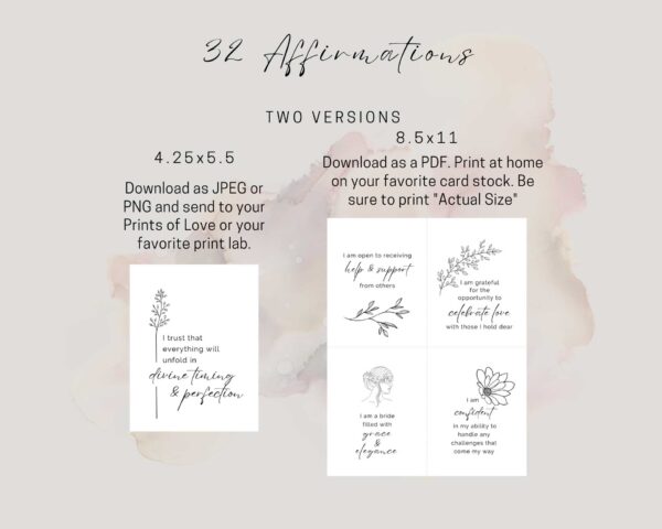 Bride-to-be Affirmation Cards