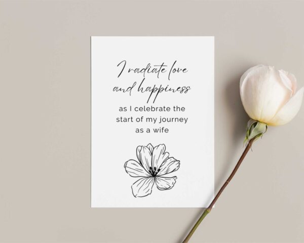 Bride-to-be Affirmation Cards