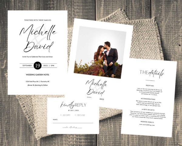 Customizable Wedding Invitation Template Bundle