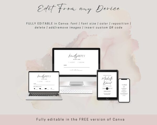 Customizable Wedding Invitation Template Bundle