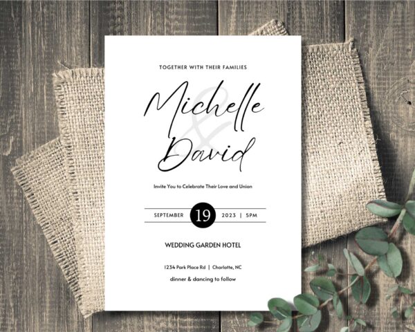 Customizable Wedding Invitation Template Bundle