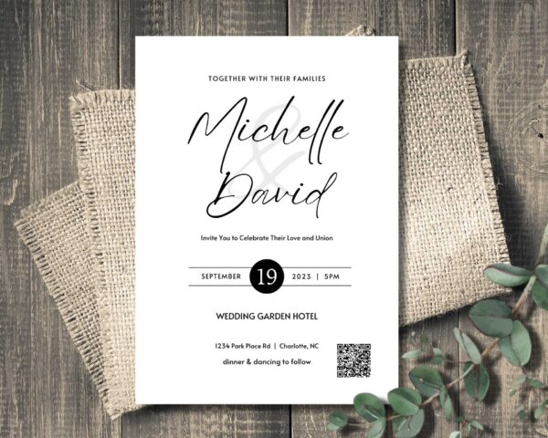 Customizable Wedding Invitation Template Bundle