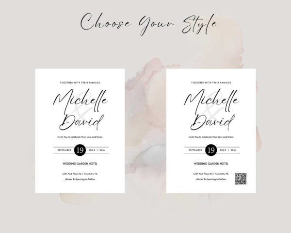 Customizable Wedding Invitation Template Bundle