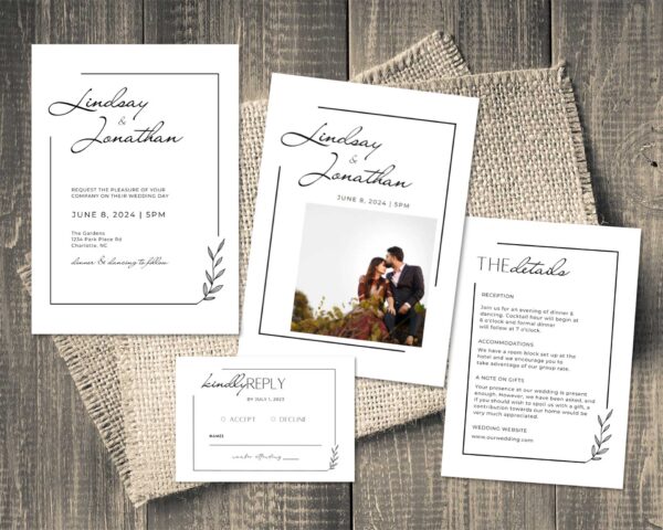 Customizable Wedding Invitation Template Bundle