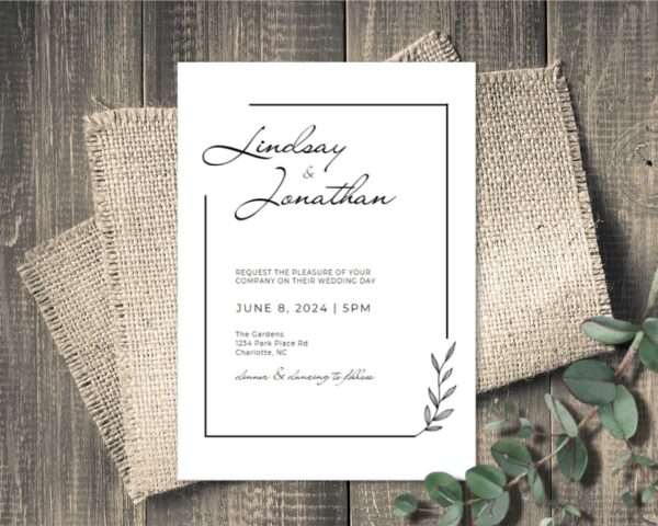 Customizable Wedding Invitation Template Bundle