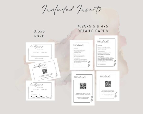 Customizable Wedding Invitation Template Bundle