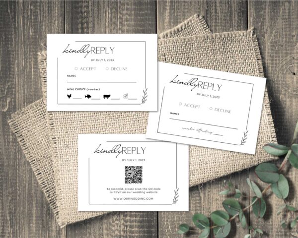 Customizable Wedding Invitation Template Bundle