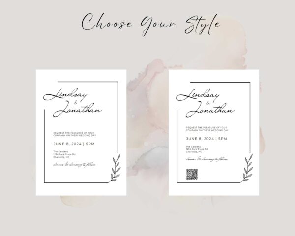 Customizable Wedding Invitation Template Bundle