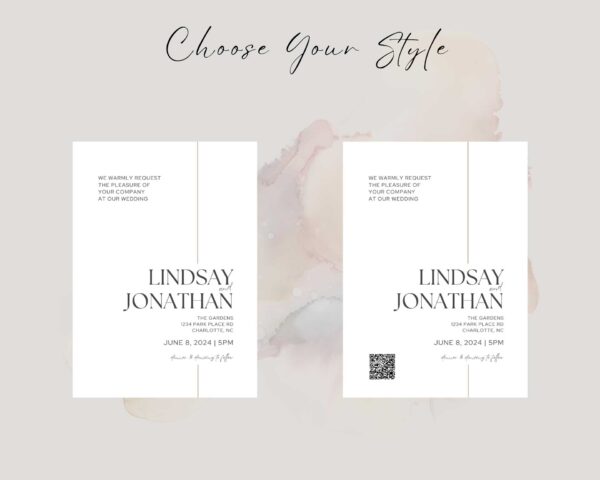 Customizable Wedding Invitation Template Bundle