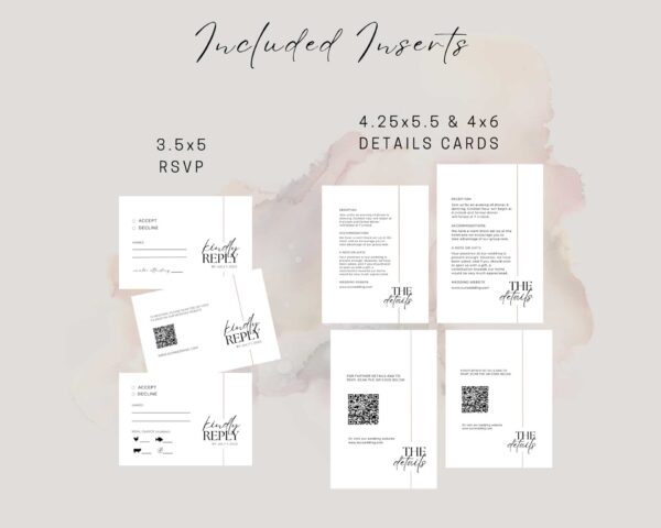 Customizable Wedding Invitation Template Bundle