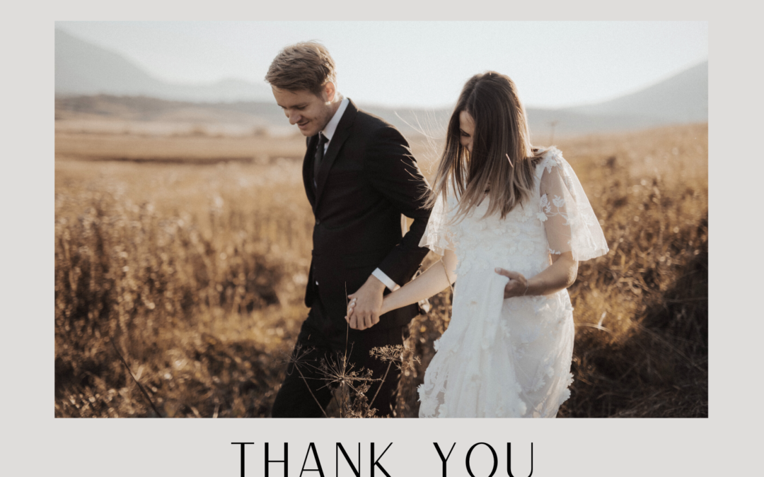 3 Wording Ideas to Thank Your Wedding Guests